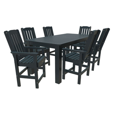 Lehigh 7pc Rectangular Outdoor Dining Set 42in x 84in - Counter Height Dining Highwood USA Federal Blue 