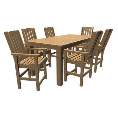 Lehigh 7pc Rectangular Outdoor Dining Set 42in x 84in - Counter Height Dining Highwood USA Toffee 