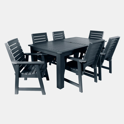 Weatherly 7pc Rectangular Dining Set 42in x 72in - Dining Height Dining Highwood USA Federal Blue 