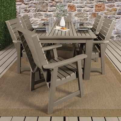 Weatherly 7pc Rectangular Dining Set 42in x 72in - Dining Height Dining Highwood USA 