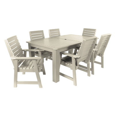 Weatherly 7pc Rectangular Dining Set 42in x 72in - Dining Height Dining Highwood USA Whitewash 