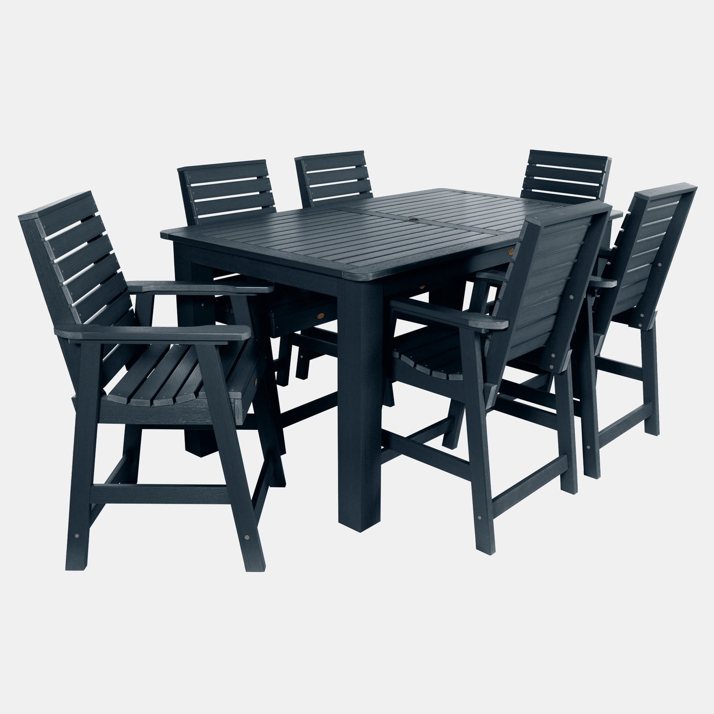 Weatherly 7pc Rectangular Dining Set 42in x 72in - Counter Height Dining Highwood USA Federal Blue 