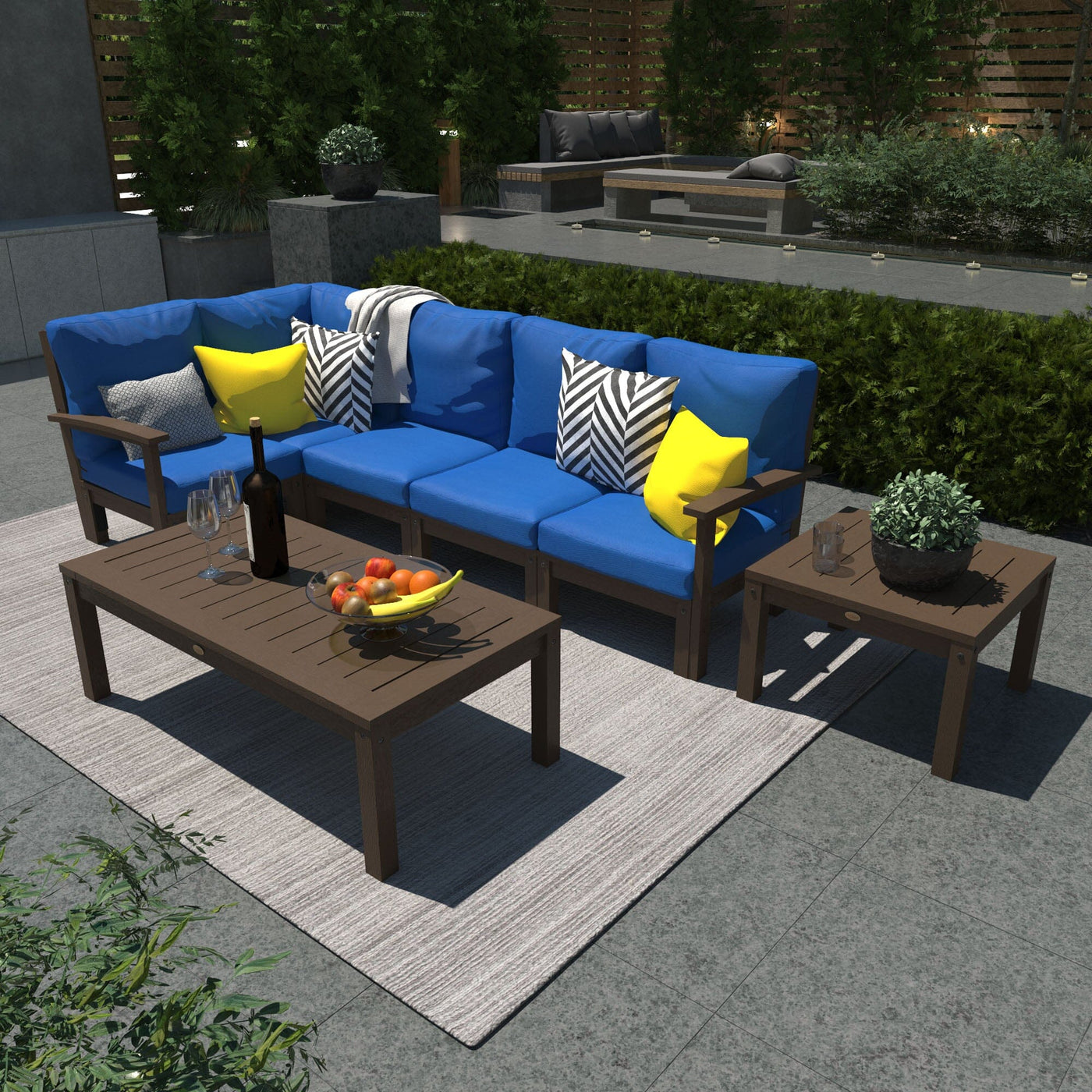 Bespoke Deep Seating: 7 Piece Sectional Set with Conversation and Side Table Deep Seating Highwood USA 