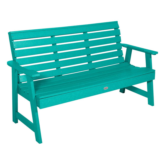 Riverside Garden Bench 5ft Bench Bahia Verde Outdoors Seaglass Blue 