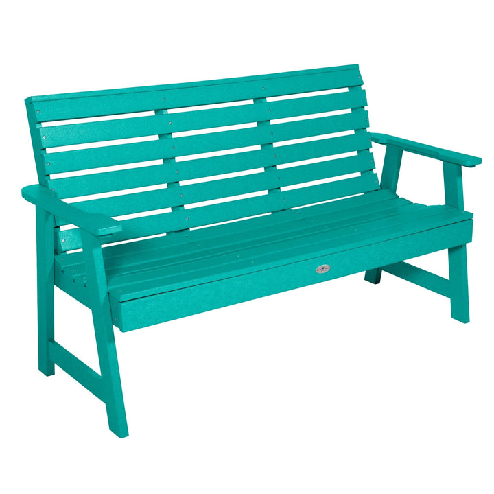 Riverside Garden Bench 5ft Bench Bahia Verde Outdoors Seaglass Blue 