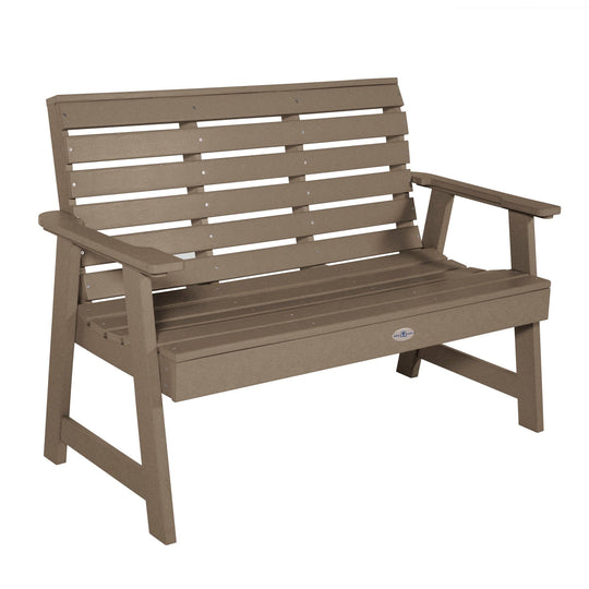 Riverside Garden Bench 4ft Bench Bahia Verde Outdoors Cabana Tan 