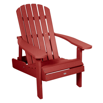 Cape Folding and Reclining Adirondack Chair Chair Bahia Verde Outdoors Boathouse Red 
