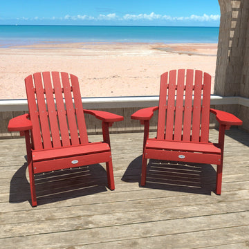 Cape Folding and Reclining Adirondack Chair (Set of 2) Kitted Set Bahia Verde Outdoors 