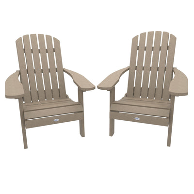 Cape Folding and Reclining Adirondack Chair (Set of 2) Kitted Set Bahia Verde Outdoors Cabana Tan 