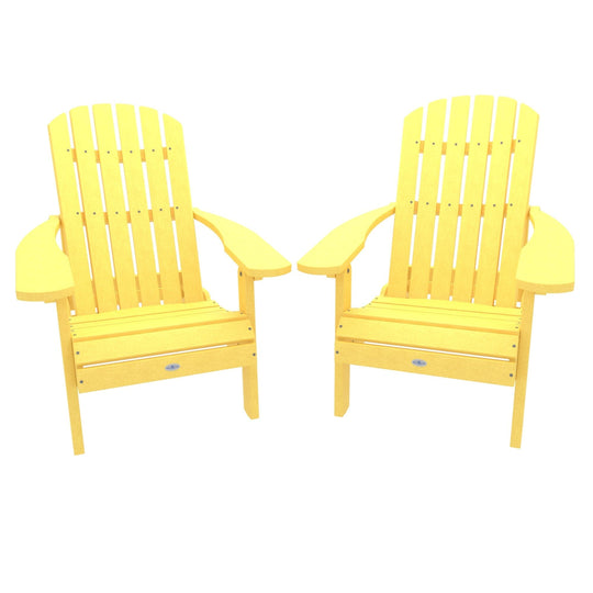 Cape Folding and Reclining Adirondack Chair (Set of 2) Kitted Set Bahia Verde Outdoors Sunbeam Yellow 