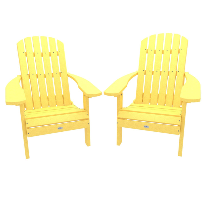 Cape Folding and Reclining Adirondack Chair (Set of 2) Kitted Set Bahia Verde Outdoors Sunbeam Yellow 