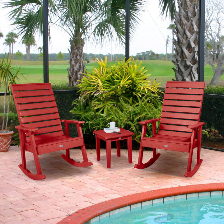 Riverside Rocking Chair and Side Table 3pc Set Kitted Set Bahia Verde Outdoors 