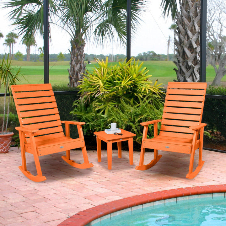 Riverside Rocking Chair and Side Table 3pc Set Kitted Set Bahia Verde Outdoors 