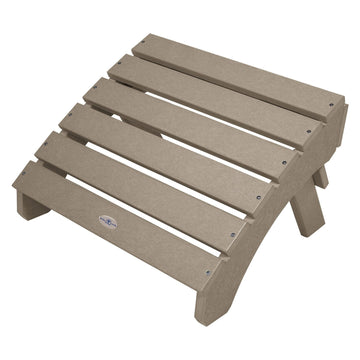 Cape Folding Adirondack Ottoman Ottoman Bahia Verde Outdoors Cabana Tan 