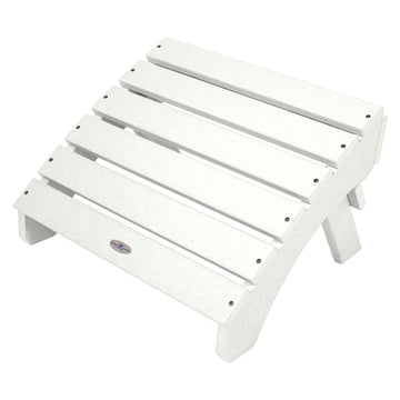 Cape Folding Adirondack Ottoman Ottoman Bahia Verde Outdoors Coconut White 