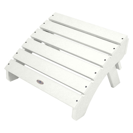 Cape Folding Adirondack Ottoman Ottoman Bahia Verde Outdoors Coconut White 