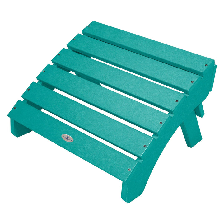 Cape Folding Adirondack Ottoman Ottoman Bahia Verde Outdoors Seaglass Blue 