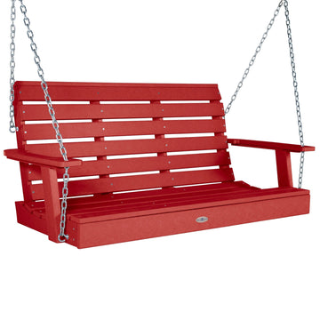 Riverside Porch Swing 4ft Swing Bahia Verde Outdoors Boathouse Red 
