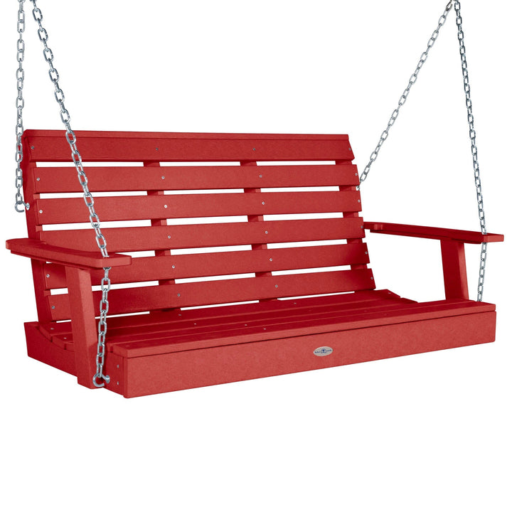 Riverside Porch Swing 4ft Swing Bahia Verde Outdoors Boathouse Red 