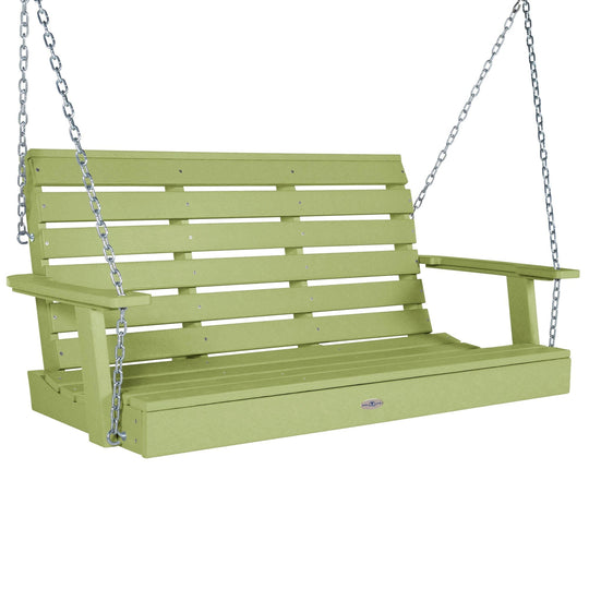 Riverside Porch Swing 4ft Swing Bahia Verde Outdoors Palm Green 