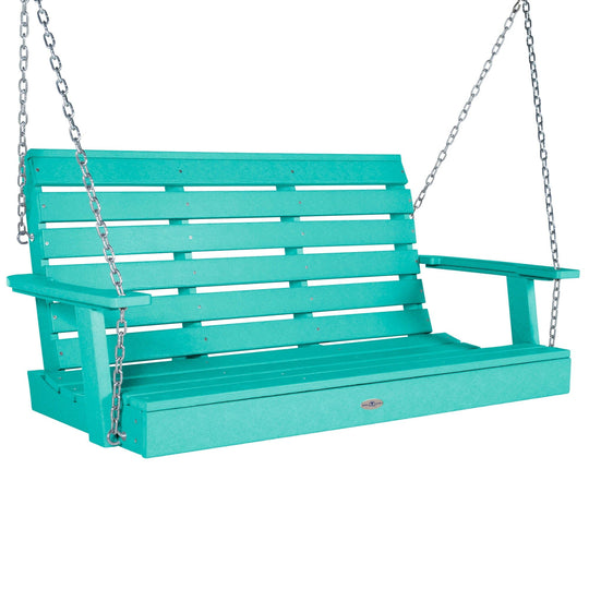 Riverside Porch Swing 4ft Swing Bahia Verde Outdoors Seaglass Blue 