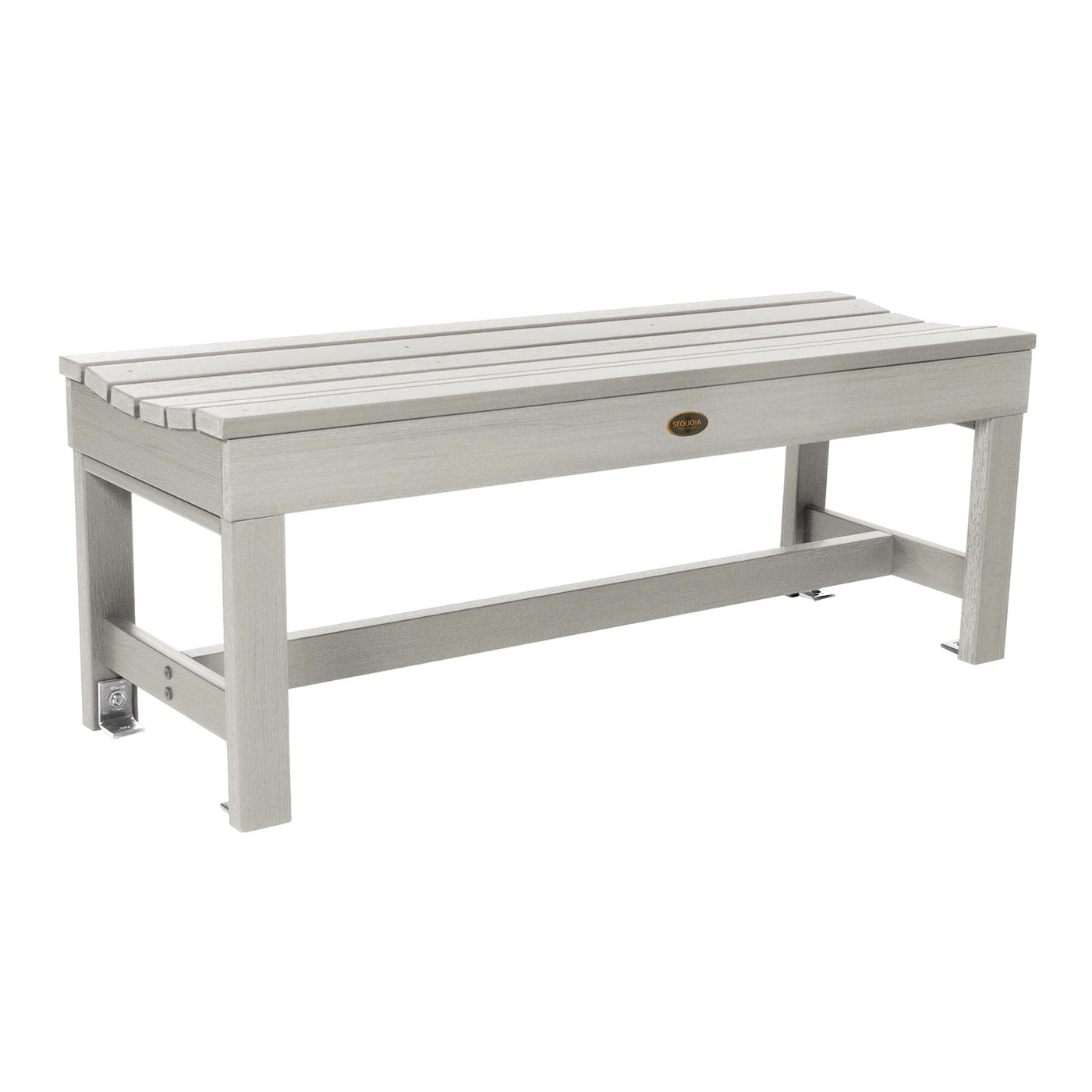 Commercial Grade "Weldon" 4ft Backless Bench Bench Sequoia Professional Harbor Gray 