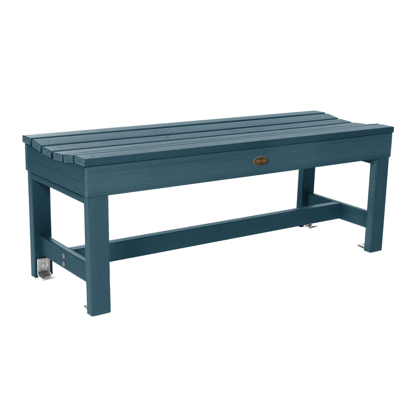 Commercial Grade "Weldon" 4ft Backless Bench Sequoia Professional Nantucket Blue 