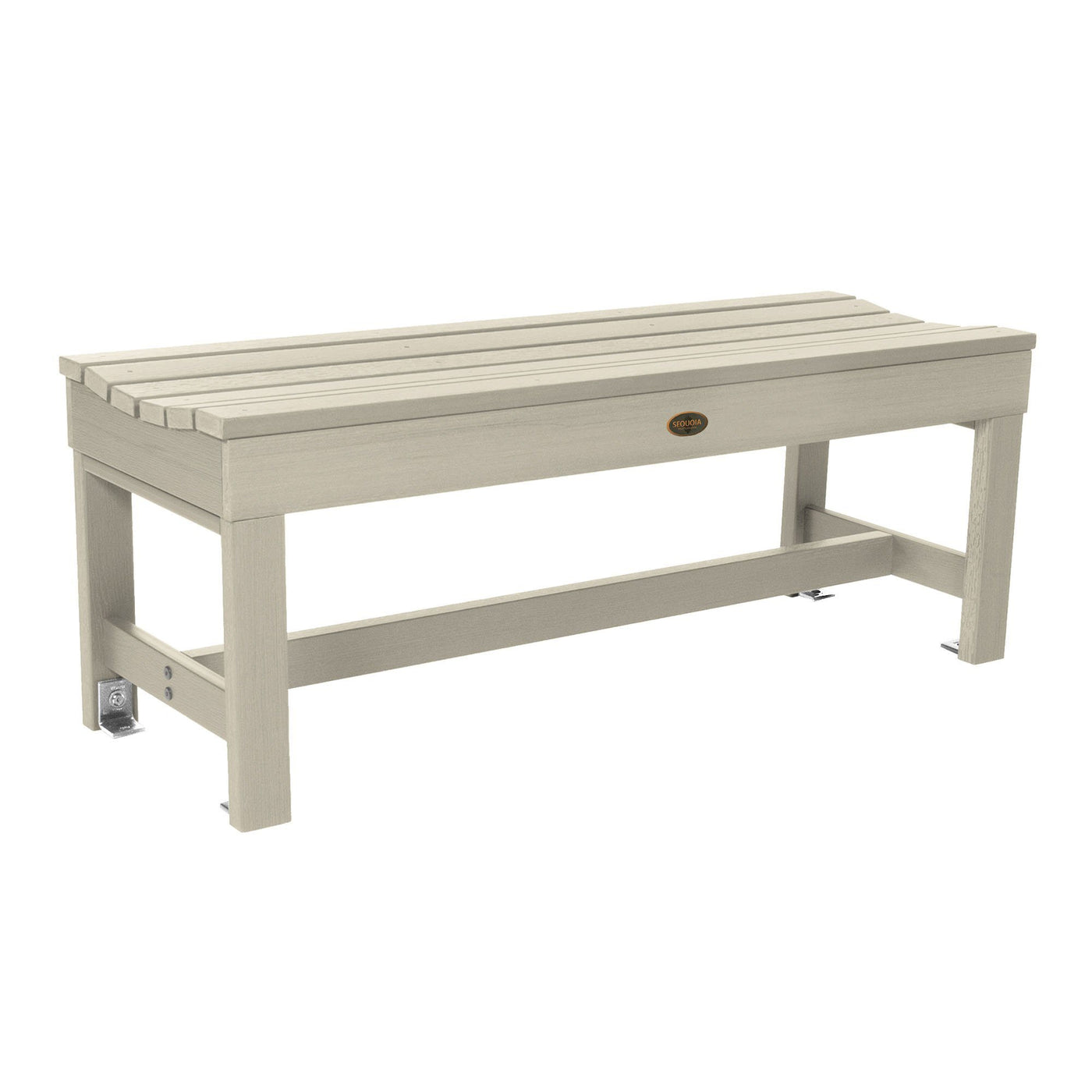 Commercial Grade "Weldon" 4ft Backless Bench Sequoia Professional Whitewash 