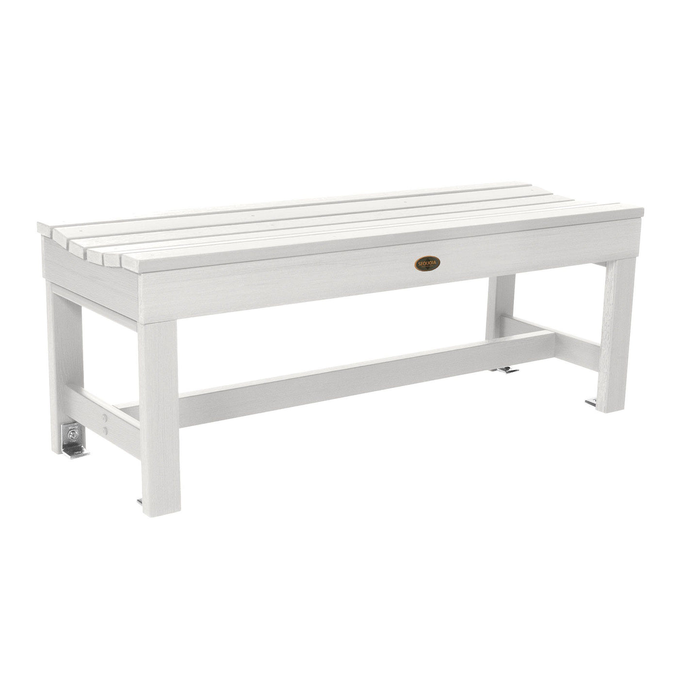 Commercial Grade "Weldon" 4ft Backless Bench Sequoia Professional White 