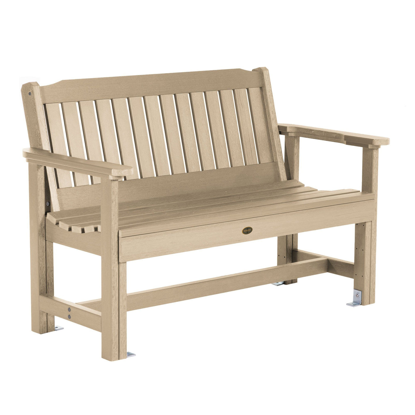 Commercial Grade Exeter 4' Garden Bench Sequoia Professional Tuscan Taupe 