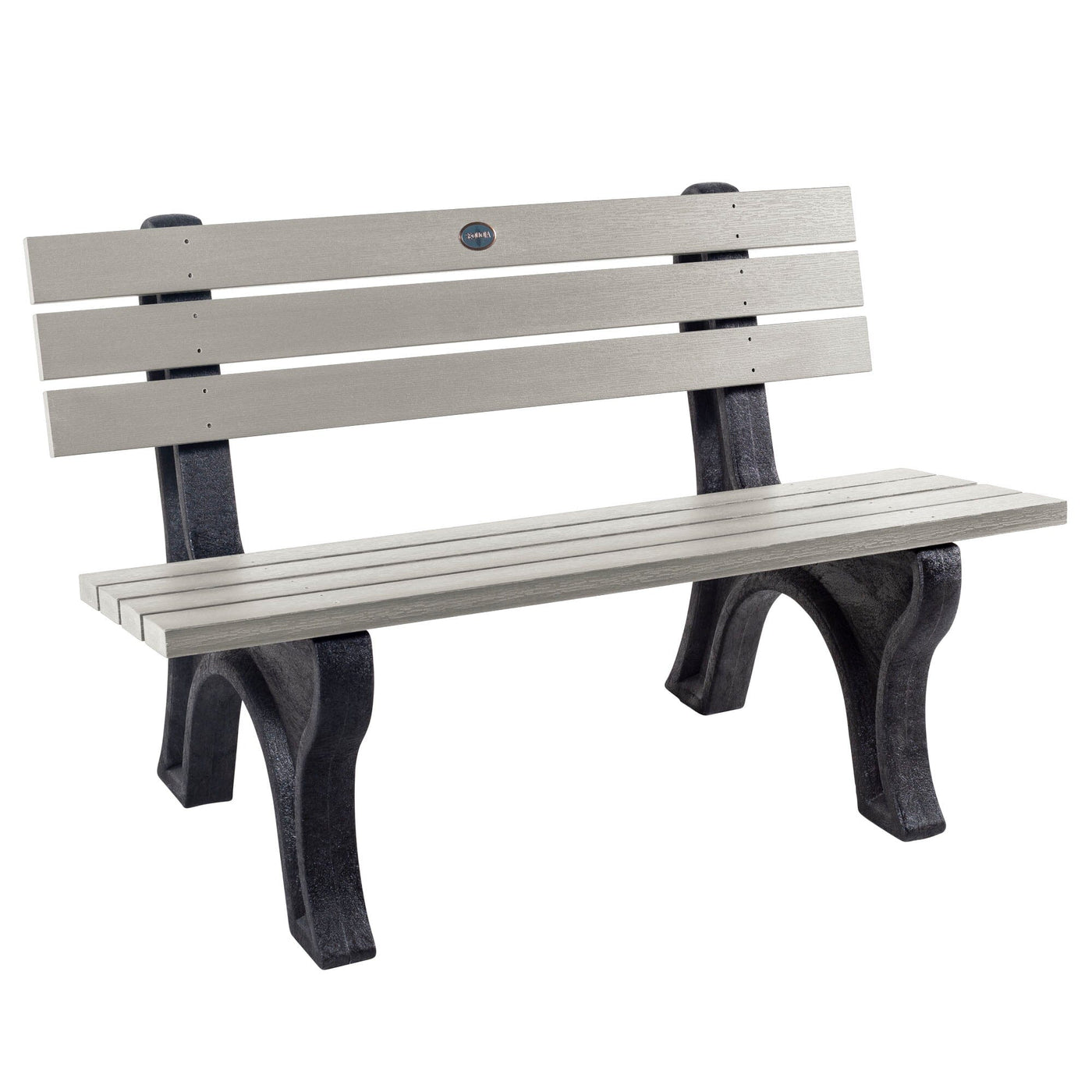 Aurora Traditional 4 ft. Park Bench Bench Sequoia Professional Harbor Gray 