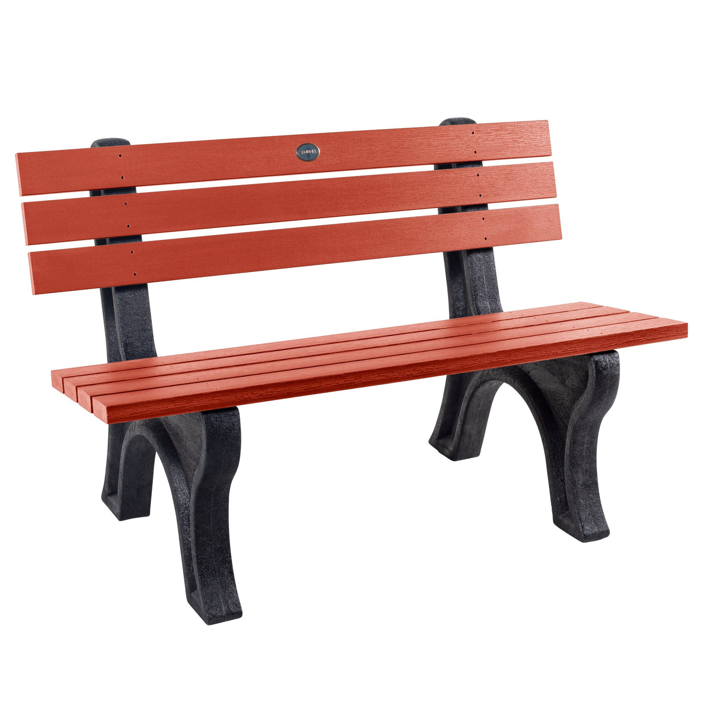 Aurora Traditional 4 ft. Park Bench Bench Sequoia Professional Rustic Red 