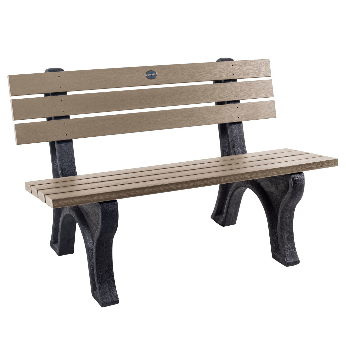 Aurora Traditional 4 ft. Park Bench Bench Sequoia Professional Woodland Brown 