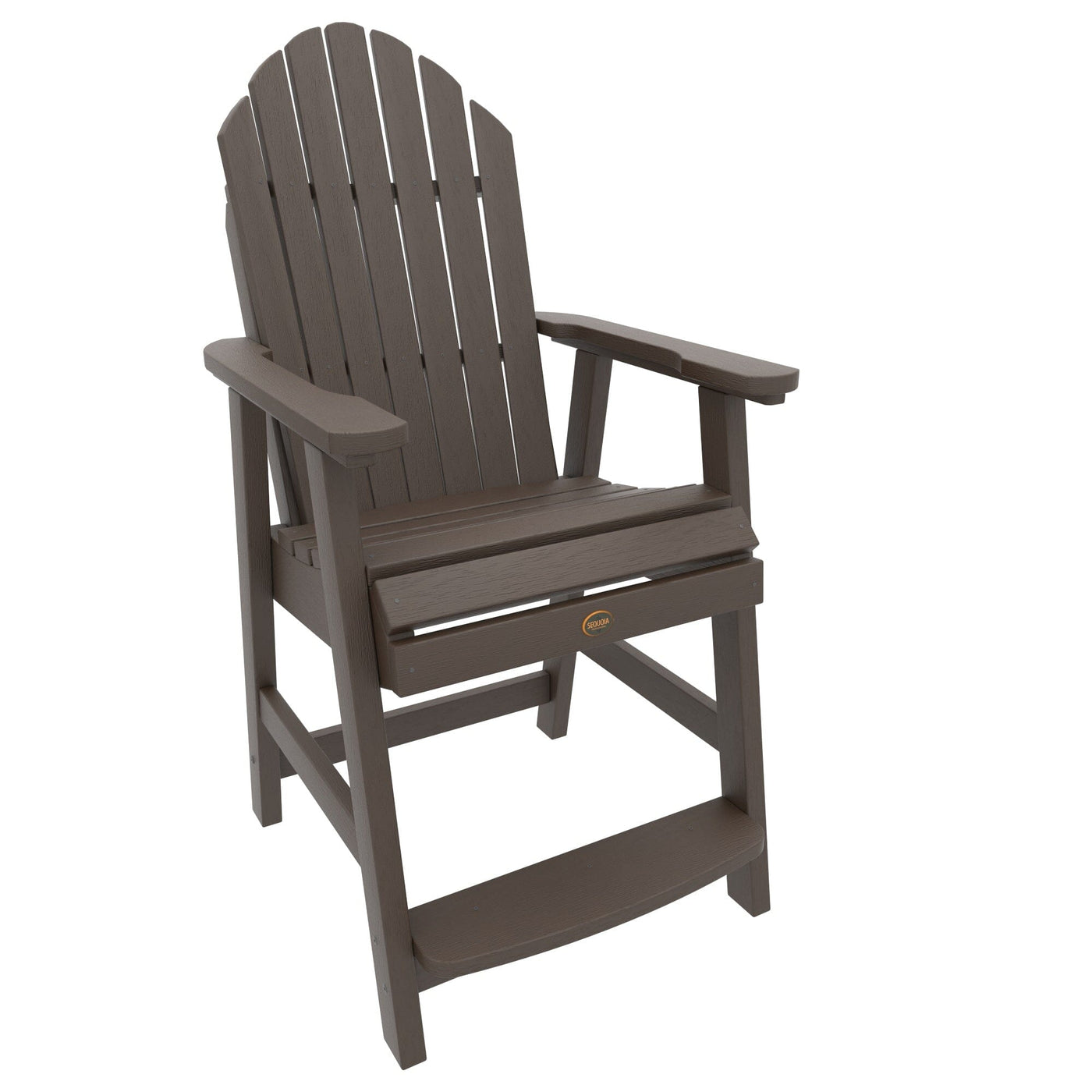 Commercial Grade Muskoka Adirondack Deck Dining Chair in Counter Height Adirondack Chairs Sequoia Professional Weathered Acorn 
