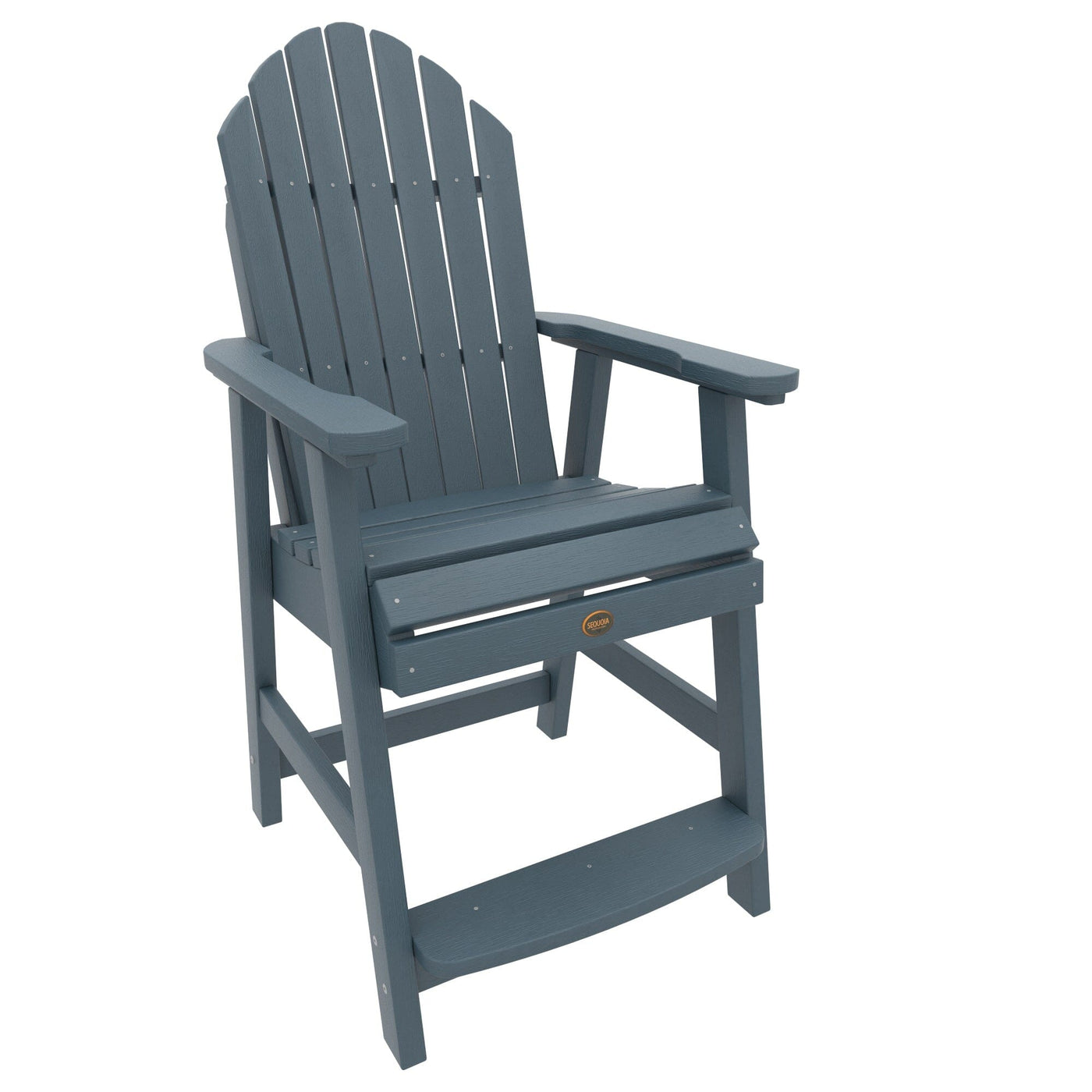 Commercial Grade Muskoka Adirondack Deck Dining Chair in Counter Height Adirondack Chairs Sequoia Professional Nantucket Blue 