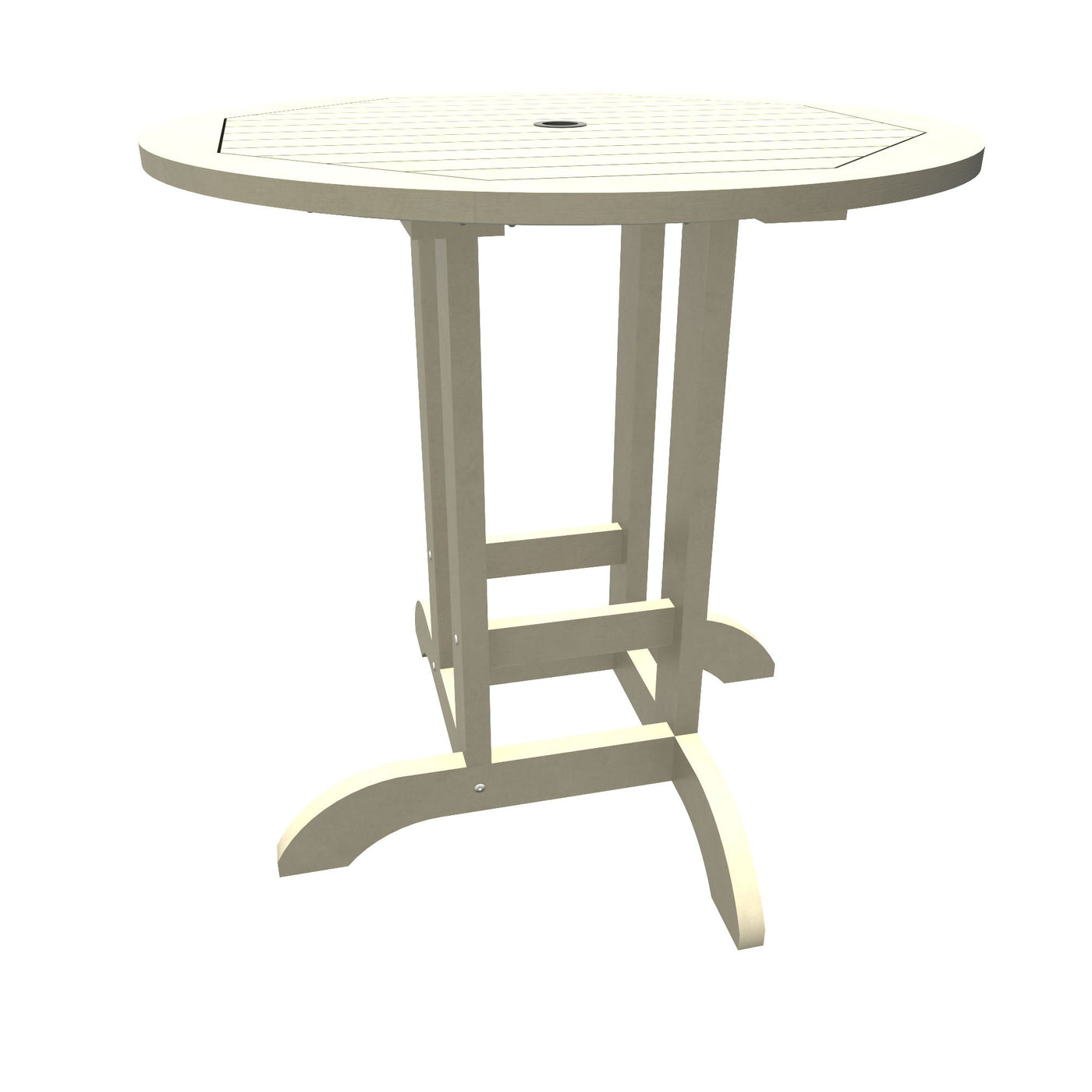 Commercial Grade 36-inch Round Counter Height Bistro Dining Table Sequoia Professional Whitewash 