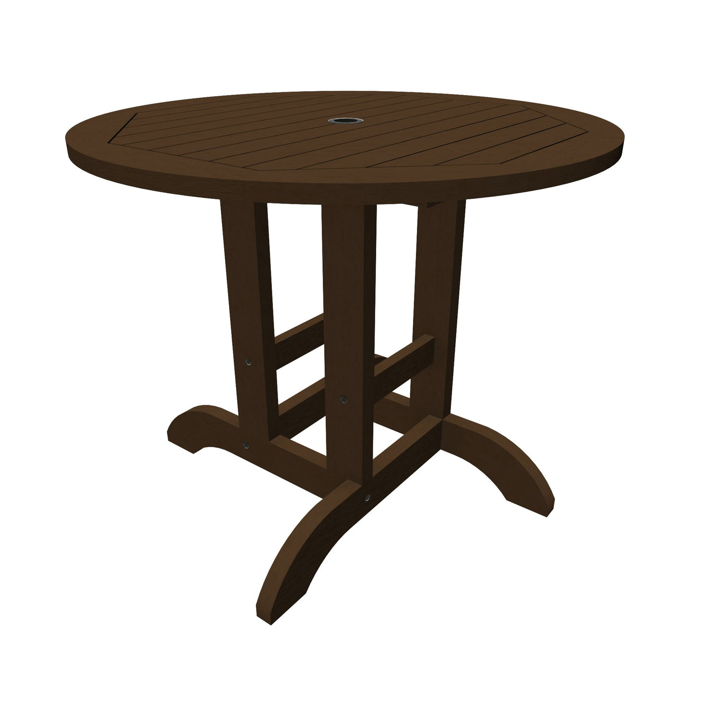 Commercial Grade 36-inch Round Bistro Dining Height Table Sequoia Professional Weathered Acorn 