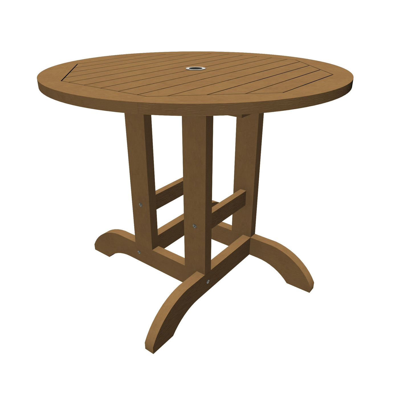 Commercial Grade 36-inch Round Bistro Dining Height Table Sequoia Professional Toffee 
