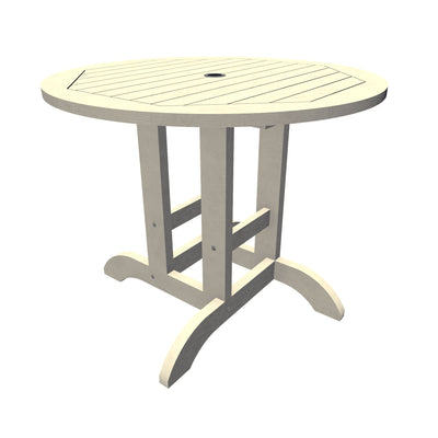 Commercial Grade 36-inch Round Bistro Dining Height Table Sequoia Professional Whitewash 