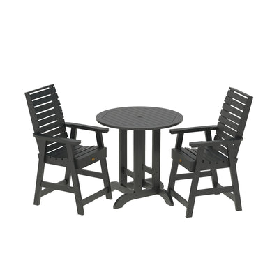 Glennville 3pc Round Counter Dining Set Dining Sequoia Professional Black 