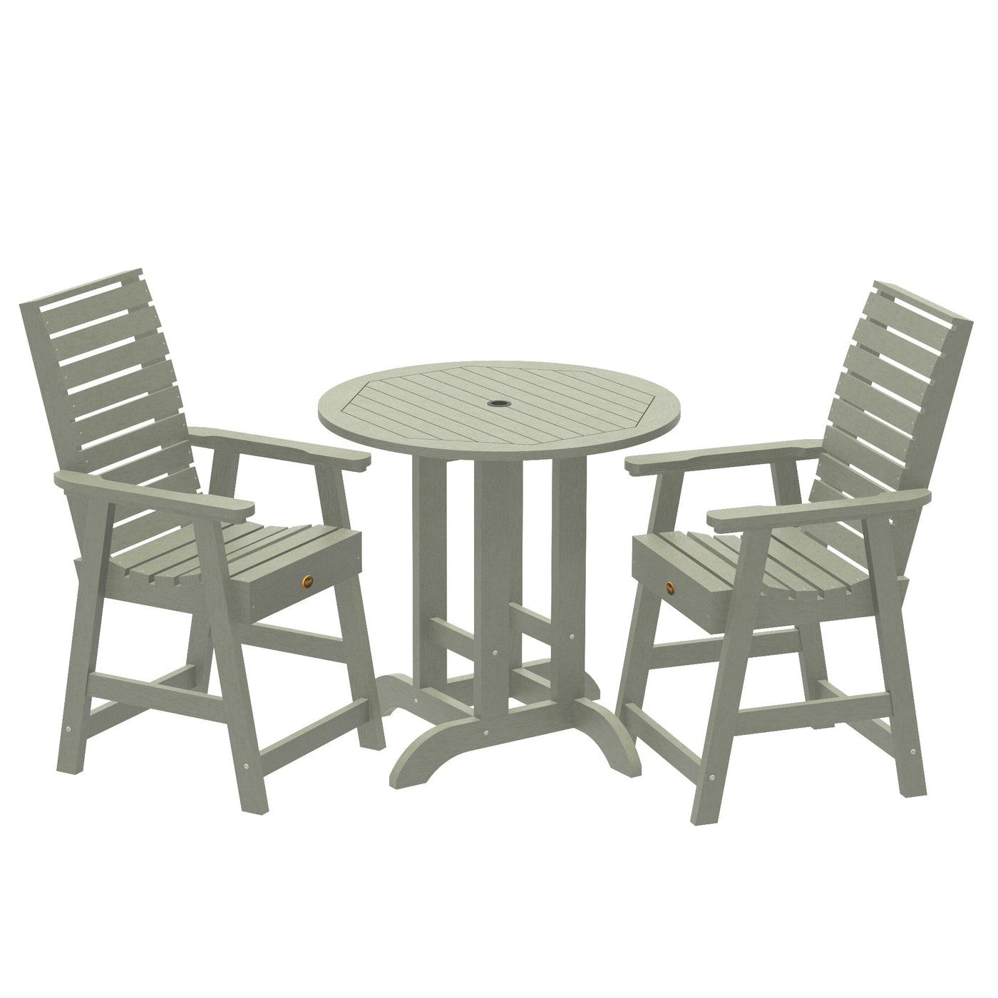 Glennville 3pc Round Counter Dining Set Dining Sequoia Professional Eucalyptus 