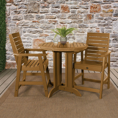 Glennville 3pc Round Counter Dining Set Dining Sequoia Professional 