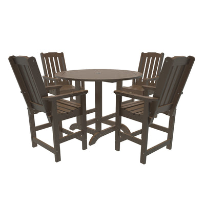 Springville 5pc Round Counter Dining Set Dining Sequoia Professional Weathered Acorn 