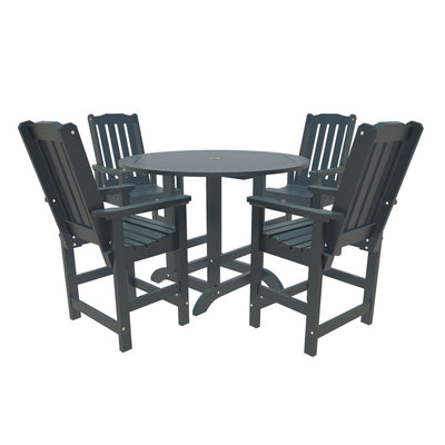 Springville 5pc Round Counter Dining Set Dining Sequoia Professional Federal Blue 