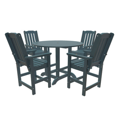 Springville 5pc Round Counter Dining Set Dining Sequoia Professional Nantucket Blue 