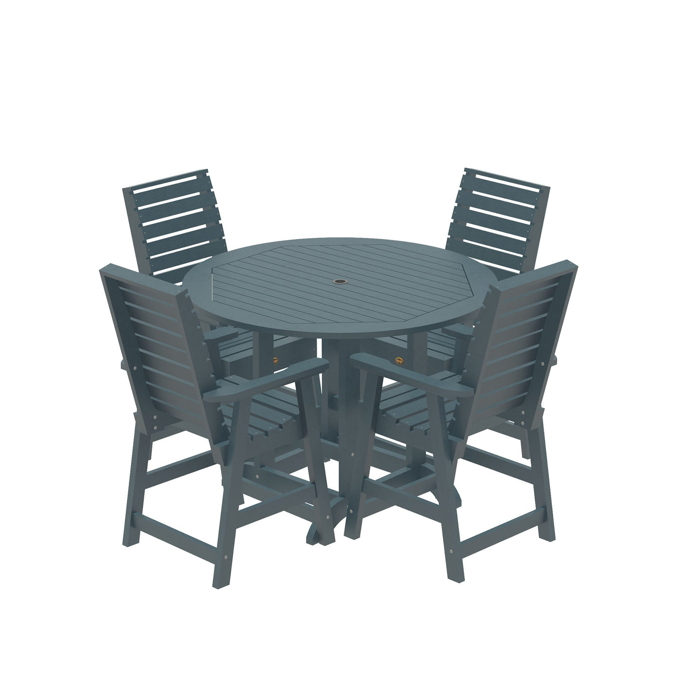 Glennville 5pc Round Counter Dining Set Dining Sequoia Professional Nantucket Blue 