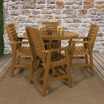 Glennville 5pc Round Counter Dining Set Dining Sequoia Professional 