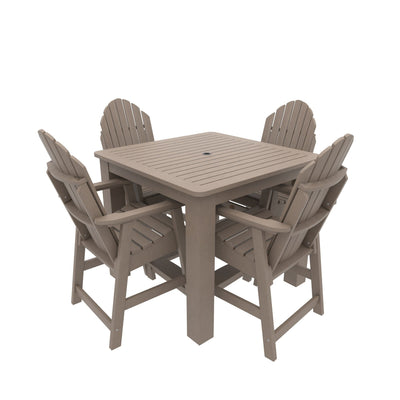 Muskoka 5pc Square Counter Bistro Dining Set Dining Sequoia Professional Woodland Brown 