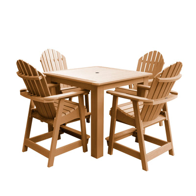 Muskoka 5pc Square Counter Bistro Dining Set Dining Sequoia Professional Toffee 