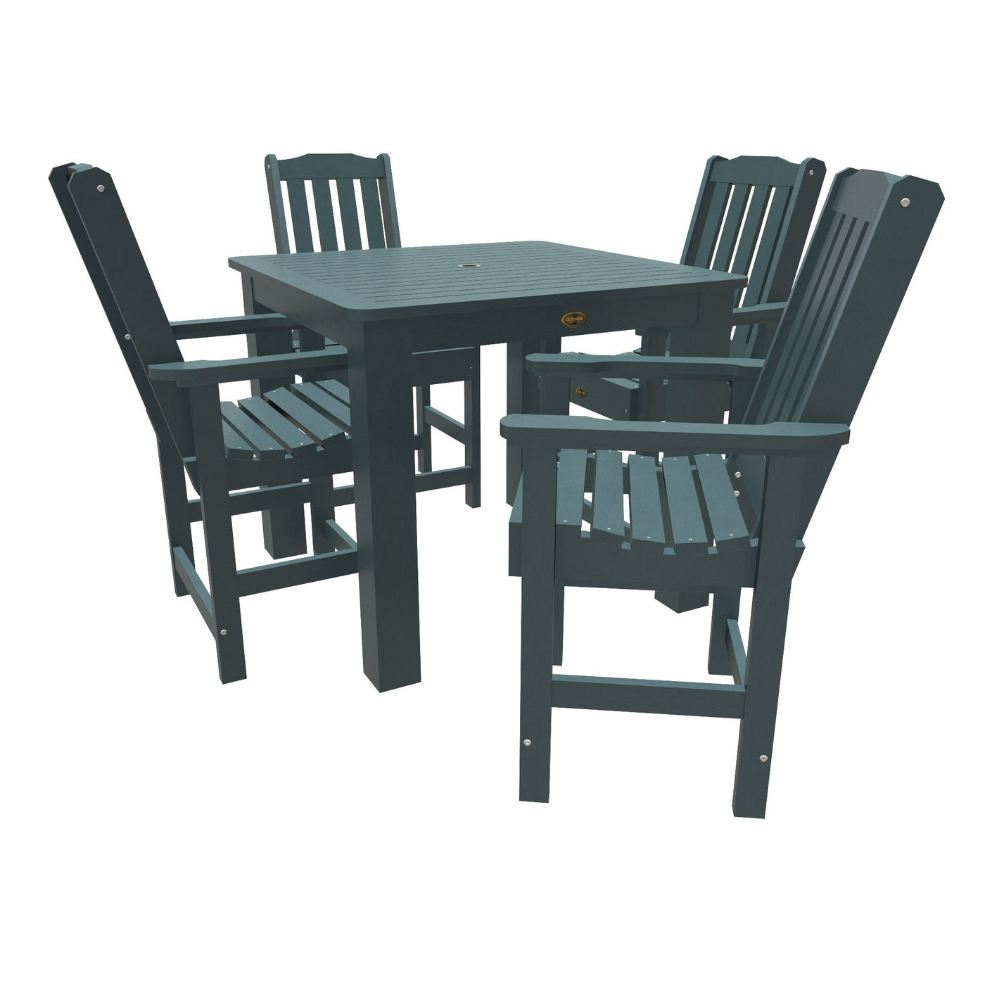 Springville 5pc Square Counter Dining Set Dining Sequoia Professional Nantucket Blue 